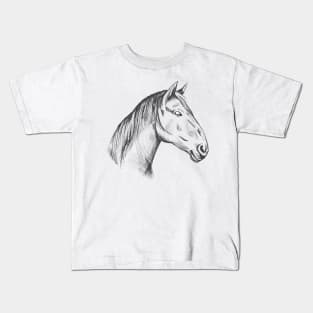 Horse hand drawn Kids T-Shirt